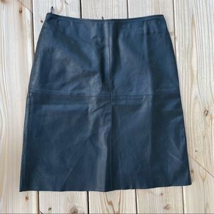 Vintage Benetton Black Leather Skirt